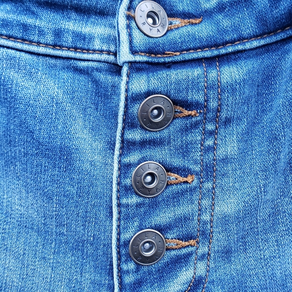 Lila Ryan Exposed Button Fly High Waist Mason Skinny Jeans Size 14W - Picture 4 of 10